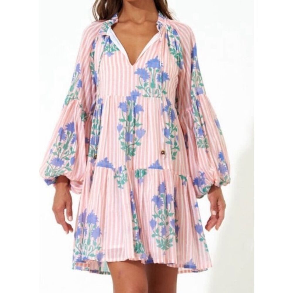 NWT Oliphant balloon sleeve dress in Jaipur peach XS, $268